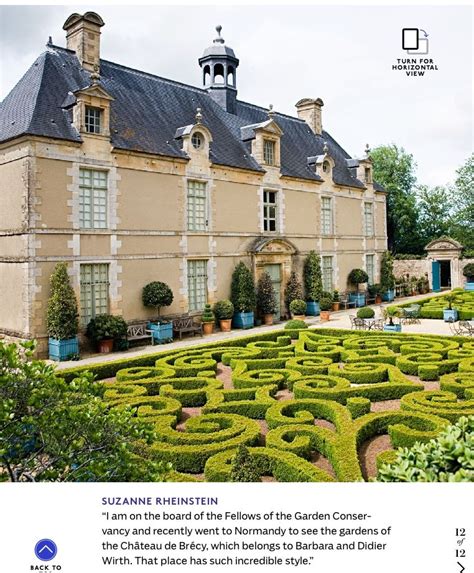 Landscaped garden of French chateau French Chateau, Normandy ...