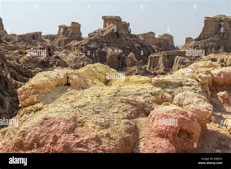 Salt Formations on Saltwater Lake, Dallol, Danakil Desert, Ethiopia ...