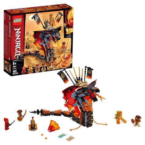 LEGO NINJAGO Fire Fang 70674 Snake Action Building Toy for Kids with ...