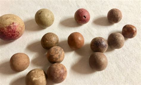 Antique Clay Marbles - Lot of 14