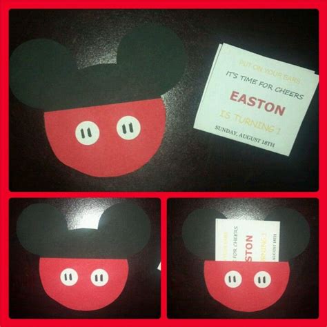 Diy Mickey Mouse Birthday Invitations | Mickey mouse 1st birthday ...