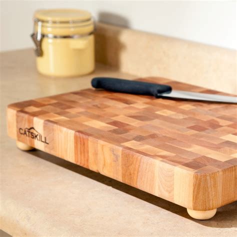 17 x 13 Professional End Grain Cutting Board with Feet - Walmart.com