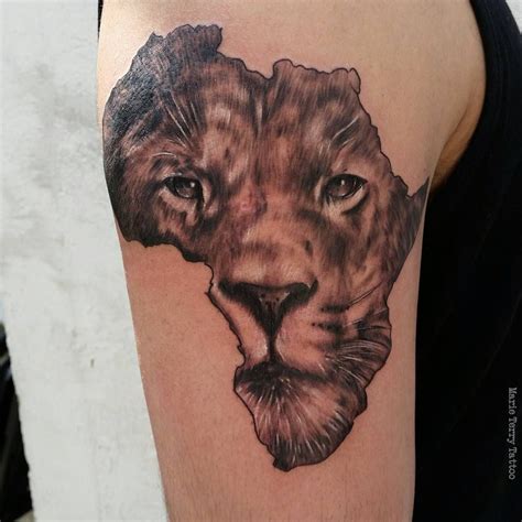 African Lion tattoo done today #africatattoo #africantattoo # ...