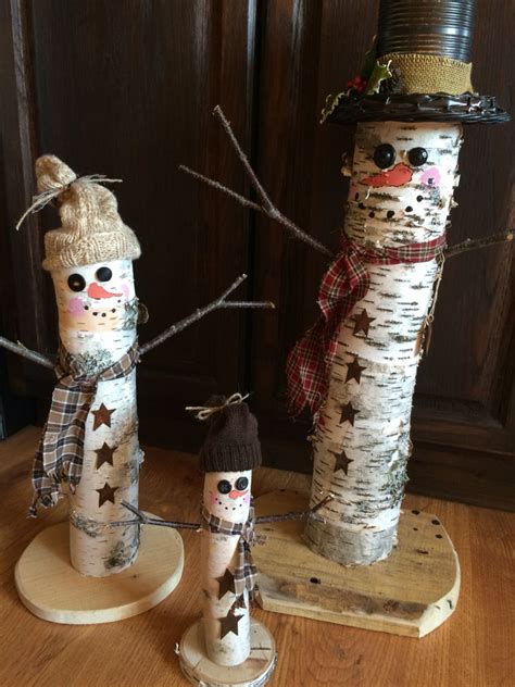 Birch Snowmen | Crow Hill Country Crafts ️ | Pinterest | Birch, Snowman ...