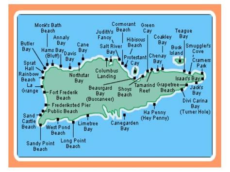 St Croix Beaches Map - South Carolina Map