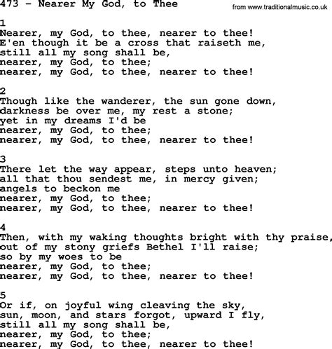 Adventist Hymnal, Song: 473-Nearer My God, To Thee, with Lyrics, PPT ...