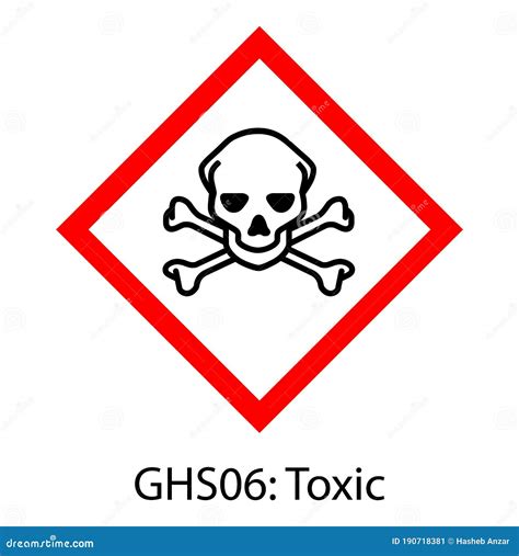 Toxic GHS Hazard Pictogram Isolated Vector Sign on White Background ...