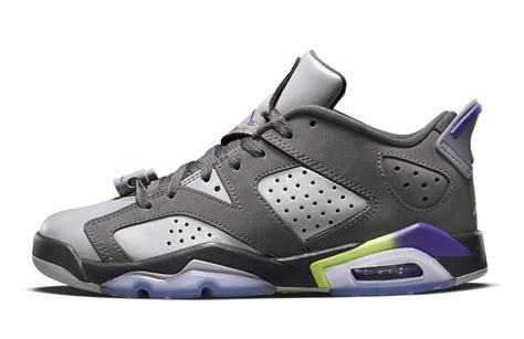 Air Jordan 6 Low GS Grey Ultraviolet Ghost Green - Sneaker Bar Detroit