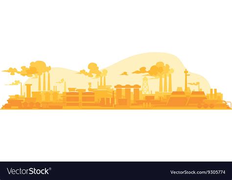 Industrial plant on a background Royalty Free Vector Image