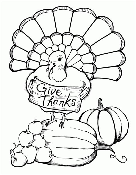 Thanksgiving Preschool Coloring Pages - Coloring Home