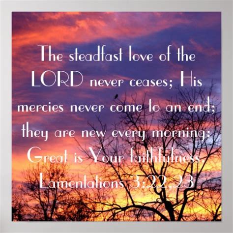 steadfast love of the Lord bible verse sunriseThis Poster | Zazzle