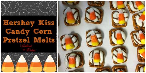 Hershey Kiss Candy Corn Pretzel Melts - Gathered In The Kitchen