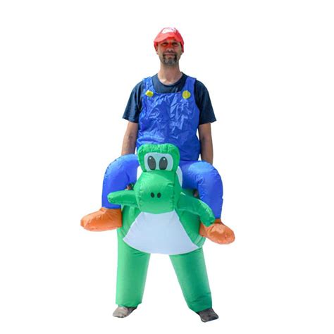 ALEKO 1- Size Fits All Unisex Mario Riding Yoshi Adult Halloween ...