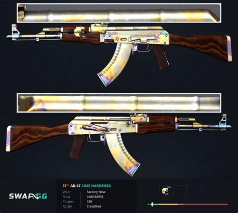 [H] ST FN AK-47 Case Hardened Gold Gem #1 float 538 pattern and Furia ...