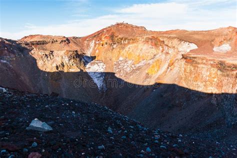 Crater of Mount Fuji stock photo. Image of adventure - 146893618