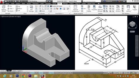 AUTOCAD MECHANICAL MODELING PART1 - MAKING A 3D MODEL - YouTube