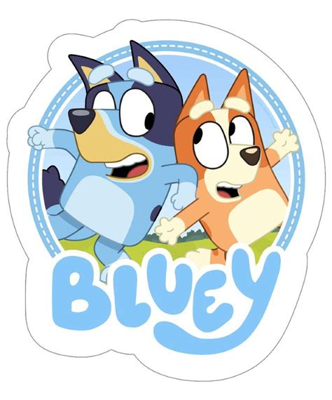 Bluey y Bingo Logo | Bear party, Birthday stickers, Cartoon logo