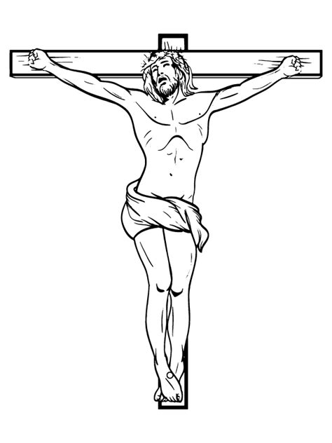 Crucifixion of Jesus Coloring Page - Free Printable Coloring Pages for Kids