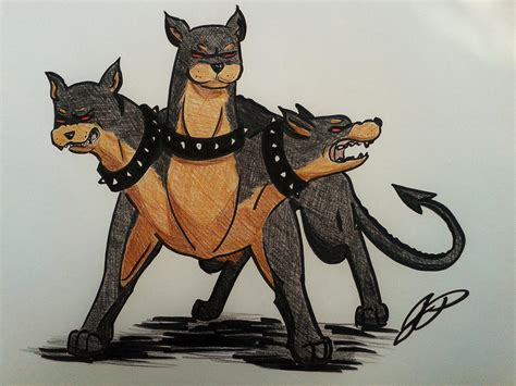 Cerberus, the three headed dog. by Baraayas on DeviantArt