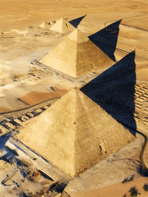 Download The Pyramids Of Giza Casting Shadow Wallpaper | Wallpapers.com