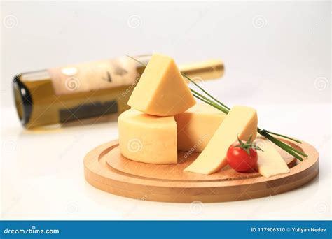 Different Types of Cheese Slices Stock Photo - Image of garnish ...