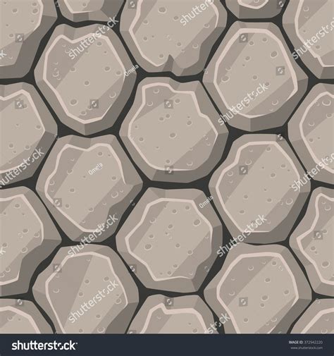 Seamless Cartoon Stone Texture. Vector Illustration. - 372942220 ...