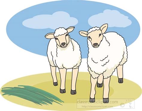 Sheep Clipart Clipart- two_sheep - Classroom Clipart