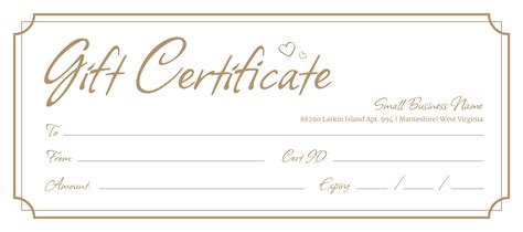 Printable Gift Certificates