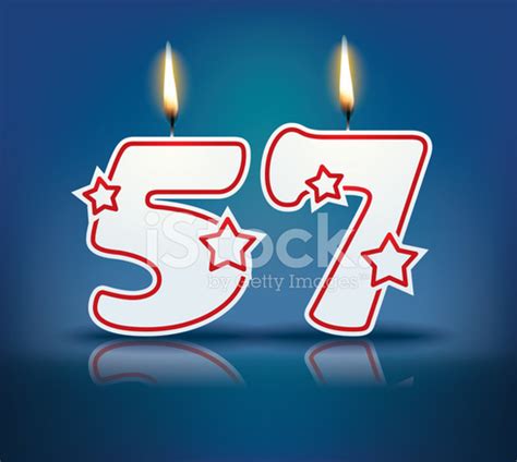 Birthday Candle Number 57 Stock Photo | Royalty-Free | FreeImages