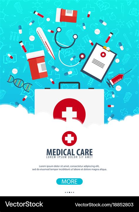 Medical poster health care medicine Royalty Free Vector