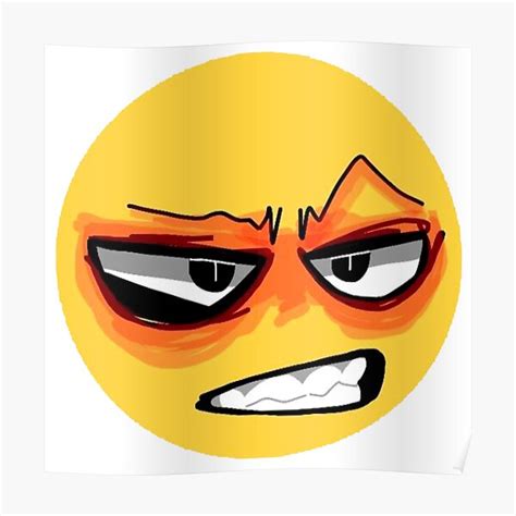 "Angry Cursed Emoji TikTok MEME Face" Poster for Sale by CursedEmoji ...