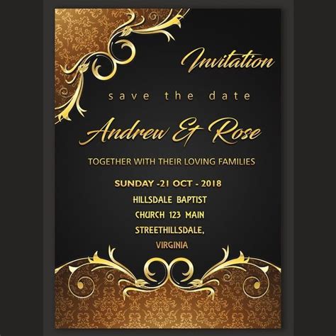 Invitation Template Wedding Invitation Card Design 2020 - Wedding ...