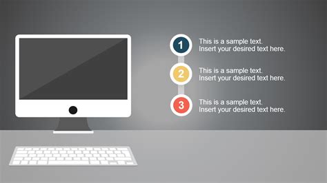 Modern Computer Desk PowerPoint Template - SlideModel