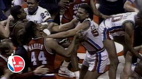 Charles Barkley brawls with Bill Laimbeer in epic 1990 Pistons vs ...