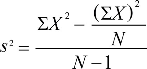 Variance Shortcut Formula