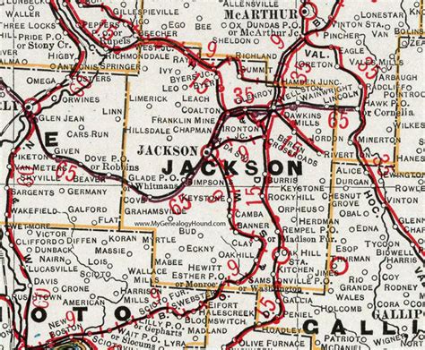 Jackson County, Ohio 1901 Map Wellston, OH