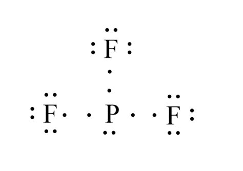 The Lewis structure of phosphorus trifluoride shows that the | Quizlet