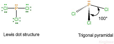 Draw the Lewis structure for PCl3 and provide the following information ...