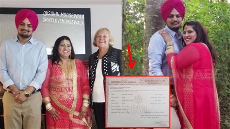 Sidhu Moose Wala Canadian Marriage Certificate and Wife Details Are Out ...