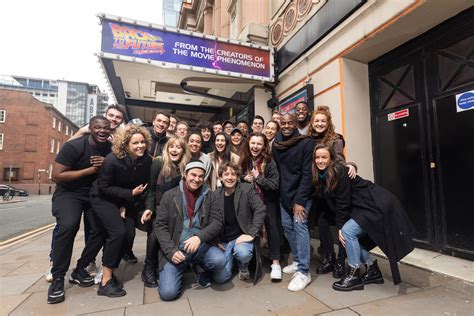 The cast of Back to the Future The Musical arrive at Manchester Opera ...