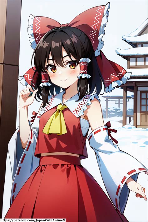 Reimu (Touhou project) at shrine by makimakilovelove on DeviantArt