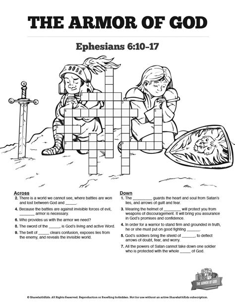 Printable Armor Of God For Kids