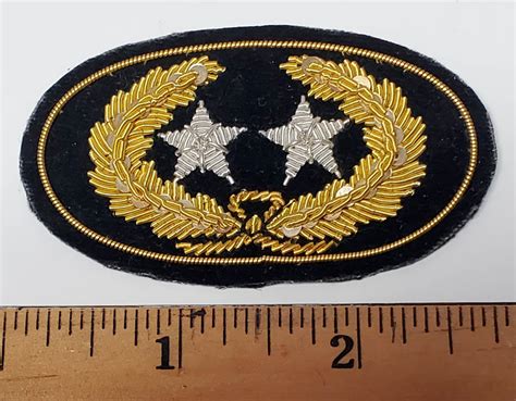 Major General Embroidered Hat Insignia-3526