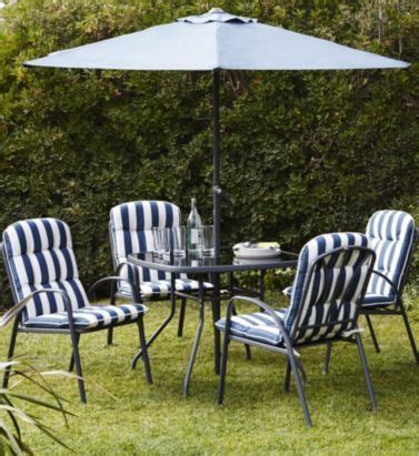 Colorado 4 Seater Furniture Set, Blue, 5052931256730 | Garden furniture ...