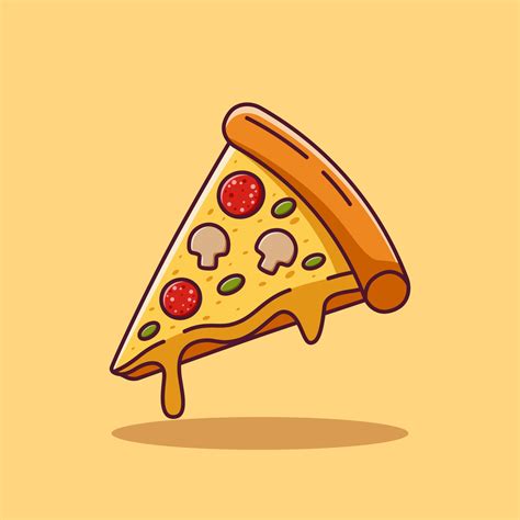 Slice of pizza cartoon,vector cartoon illustration,cartoon clipart ...