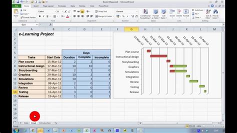 How To... Create a Progress Gantt Chart in Excel 2010 | Doovi