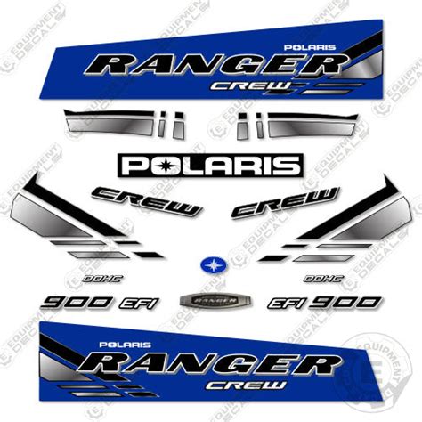 Fits Polaris Ranger 900 EFI Crew Decal Kit Utility Vehicle (BLUE ...