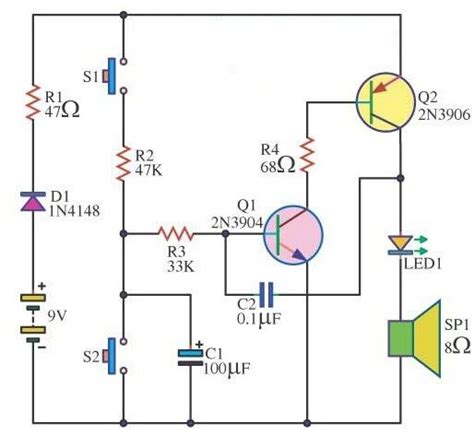 Electronic #Siren circuit is a loud noise making device. Civil defense ...