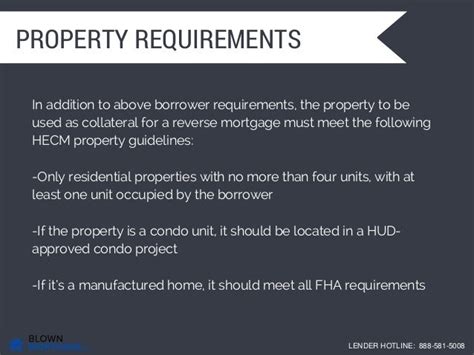 FHA Reverse Mortgage Eligibility Requirements