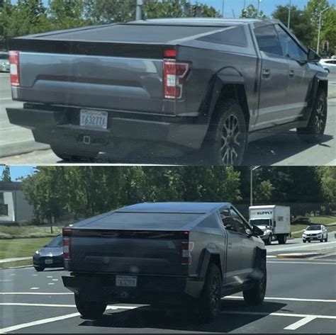 Tesla Cybertruck with Ford F-150 wrap spotted | Page 2 | Rivian Forum ...